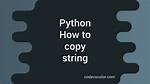 How Can I Copy a Python String?