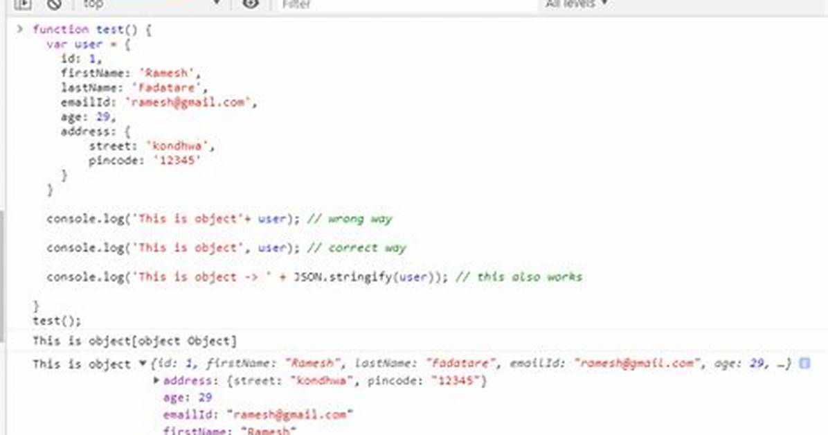 How Can I Display a Javascript Object?