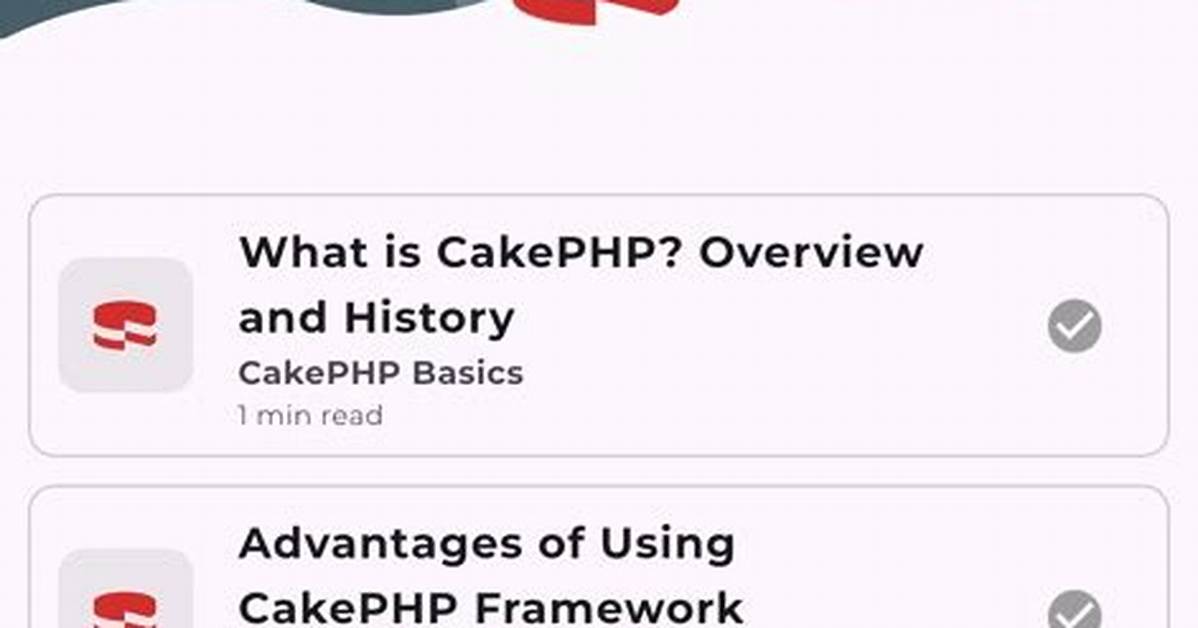 How Can I Learn Cakephp