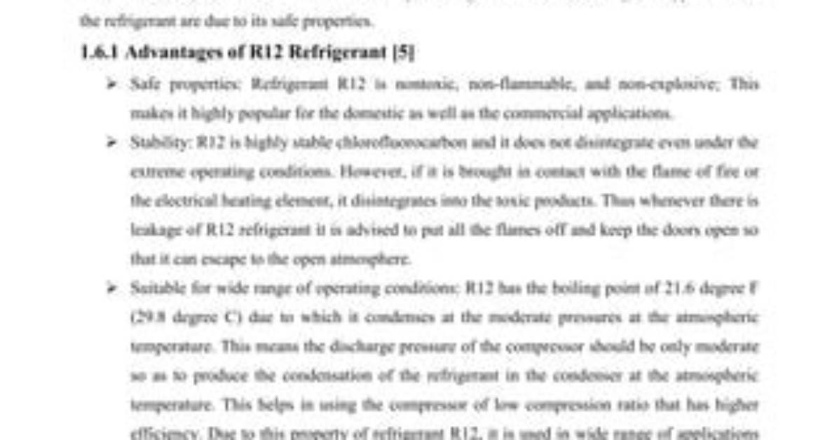 How Cold Does R12 Get?