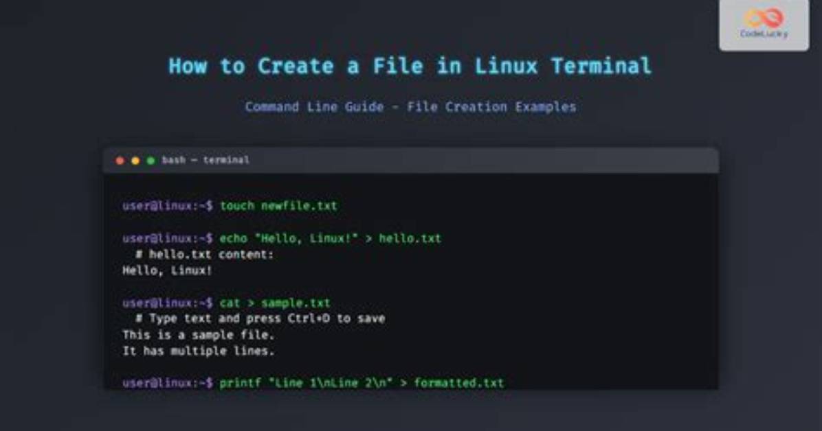 How Create 0Kb File in Linux?