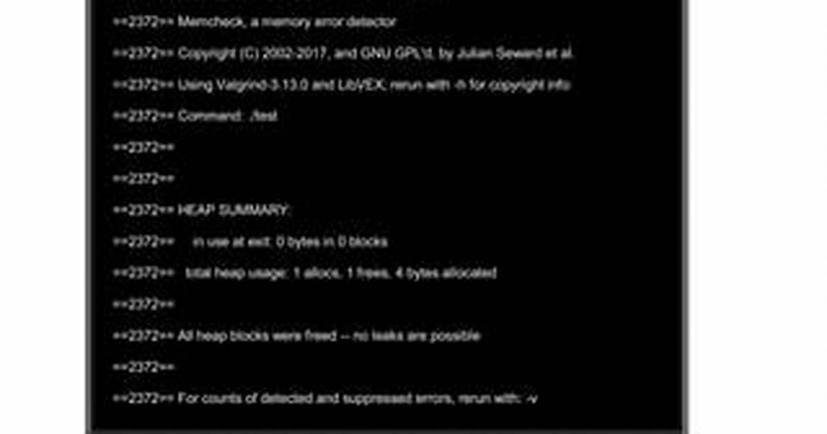 How Detect Memory Leak Linux Valgrind?