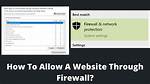 How Do I Allow a Website Through My Firewall Windows 7?