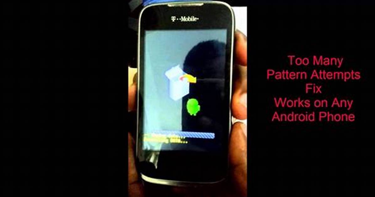 How Do I Bypass Too Many Pattern Attempts on Android?