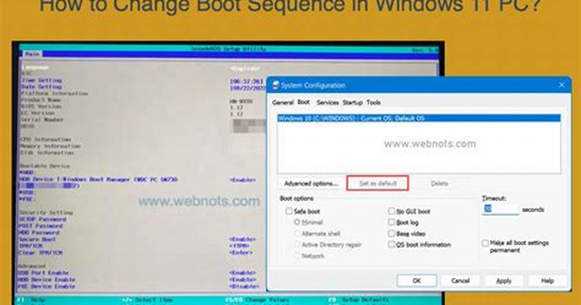 How Do I Change the Boot Sequence Without Entering Bios?