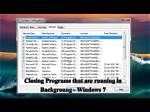 How Do I Close Background Programs on Windows 7?