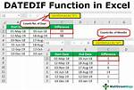 How Do I Create a Datedif Function in Excel?