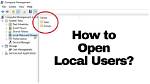 How Do I Create a Local Users and Groups in Windows 10?