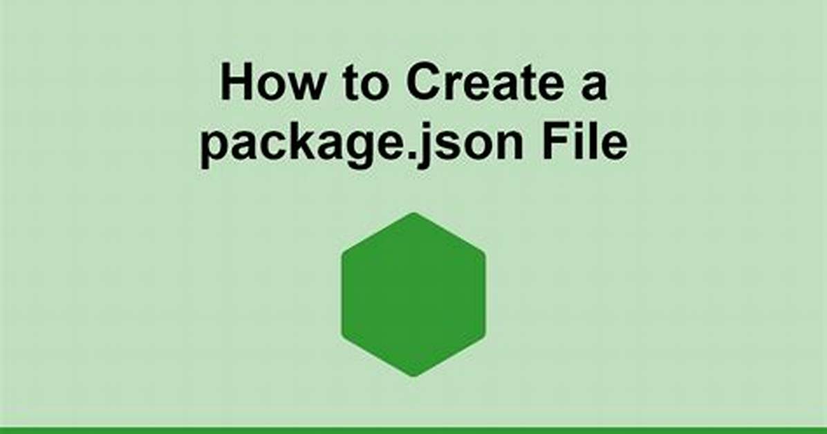 How Do I Create a Package Json File?