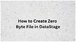 How Do I Create a Zero Byte File in Linux?