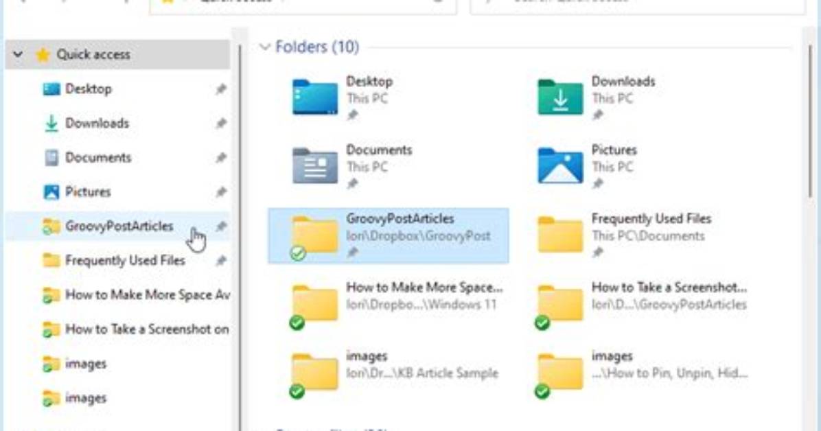 How Do I Customize Quick Access in Windows 10?