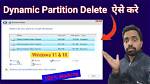 How Do I Delete a Dynamic Partition in Windows 7?