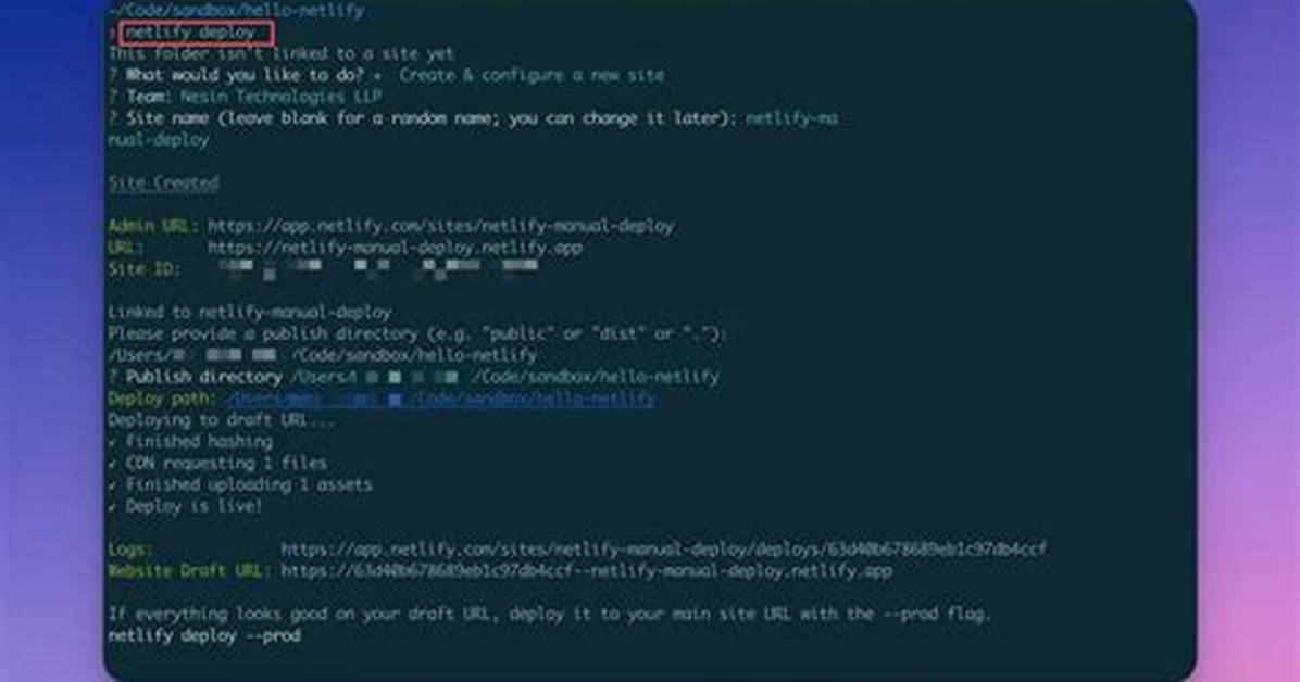 How Do I Deploy Using Netlify Command Line?