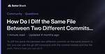 How Do I Diff the Same File Between Two Different Commits on the Same Branch?