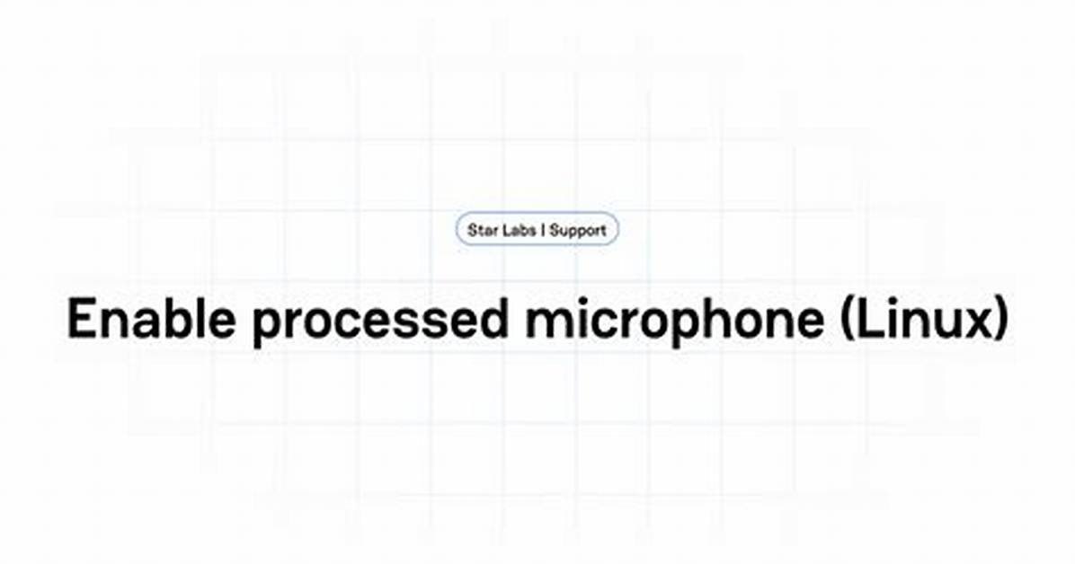 How Do I Enable Microphone on Linux?