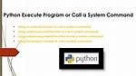 How Do I Execute a Program from Python? Os. System Fails Due to Spaces in Path