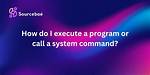 How Do I Execute a Program or Call a System Command?