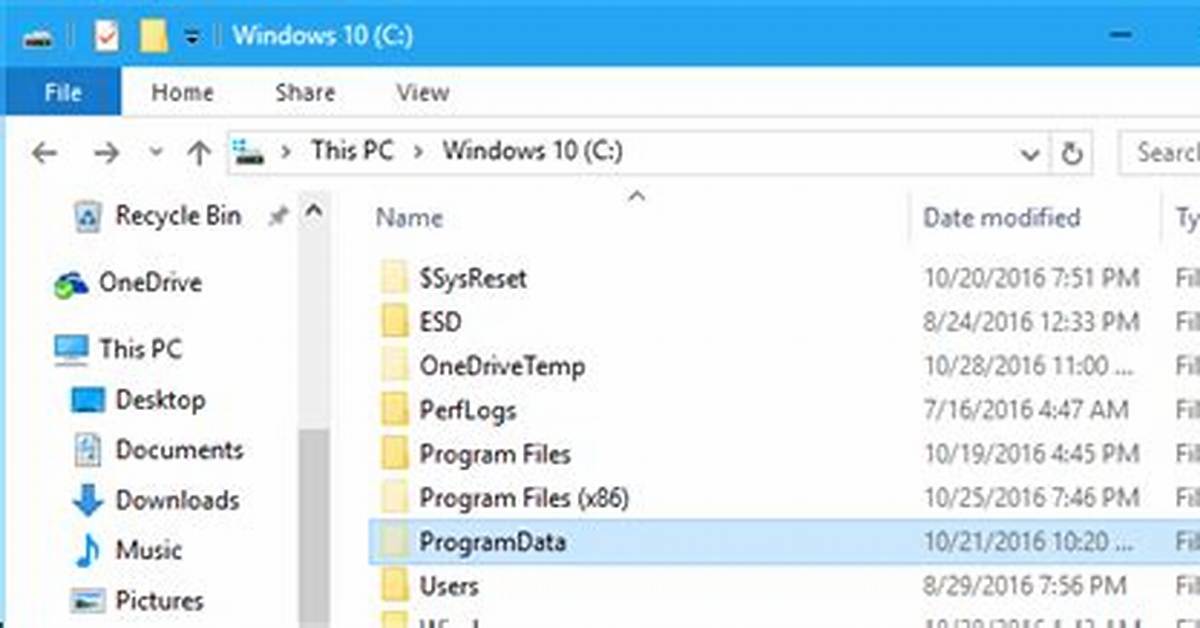 How Do I Find Program Data on Windows 10?