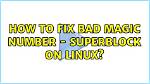 How Do I Fix Superblock in Linux?