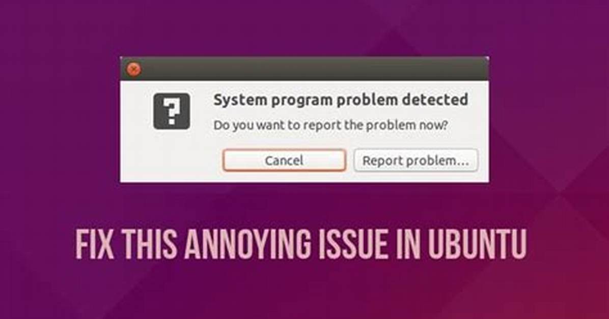 How Do I Fix System Program Problem Detected in Ubuntu?