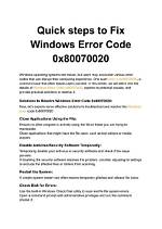 How Do I Fix Windows Error Code?