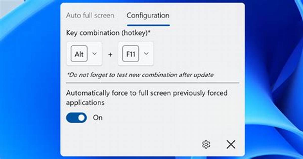 How Do I Force Full Screen?