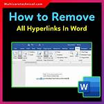 How Do I Format All Hyperlinks in a Word Document?