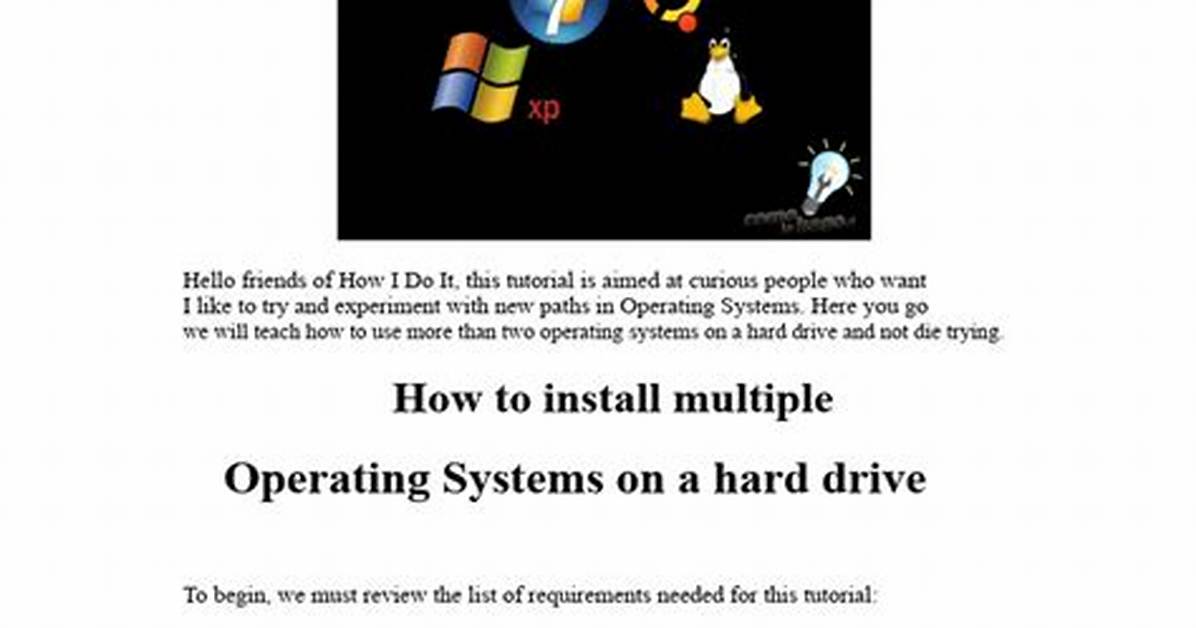 How Do I Install Multiple Operating Systems on Windows 10?