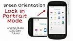 How Do I Lock Orientation in Android Programmatically?