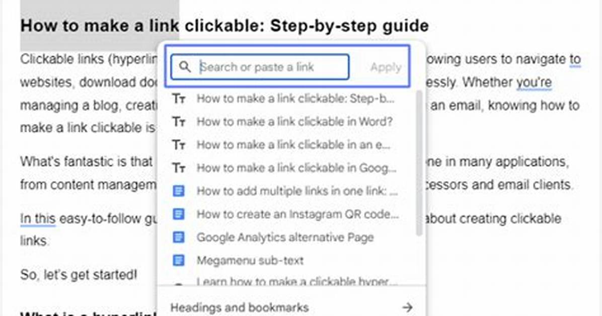 How Do I Make a Link Clickable?