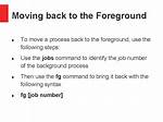 How Do I Move the Foreground Process to the Background in Linux?