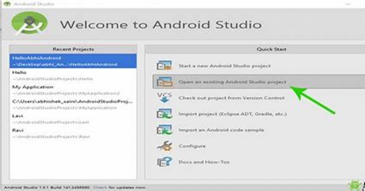 How Do I Open an Android Studio Project?