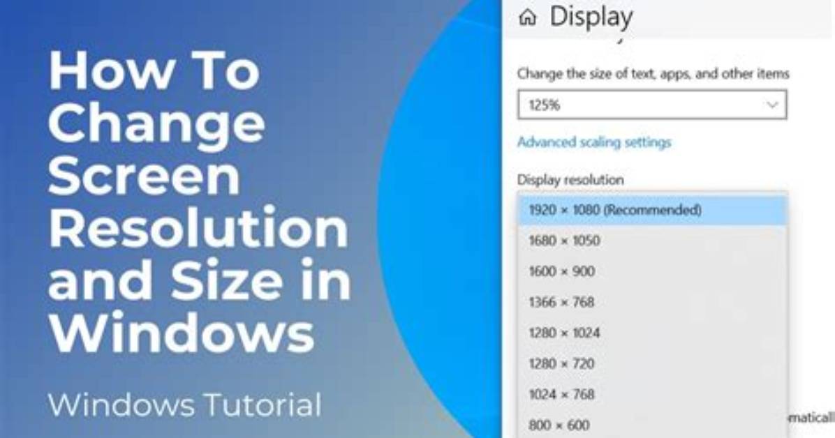 How Do I Optimize My Screen Resolution Windows 10?