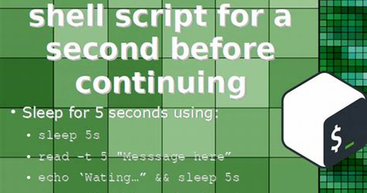 How Do I Pause a Linux Script?