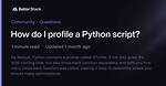 How Do I Profile a Python Script?