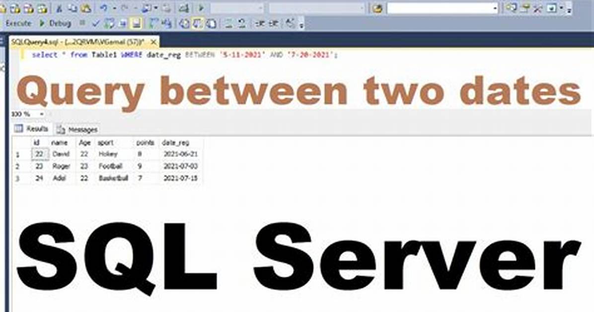 How Do I Query Between Two Dates Using Mysql?