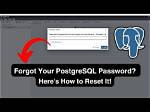 How Do I Recover/Reset the Postgres Password?