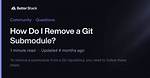 How Do I Remove a Submodule?