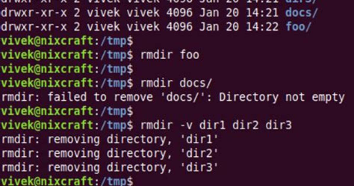How Do I Remove Directory in Linux?