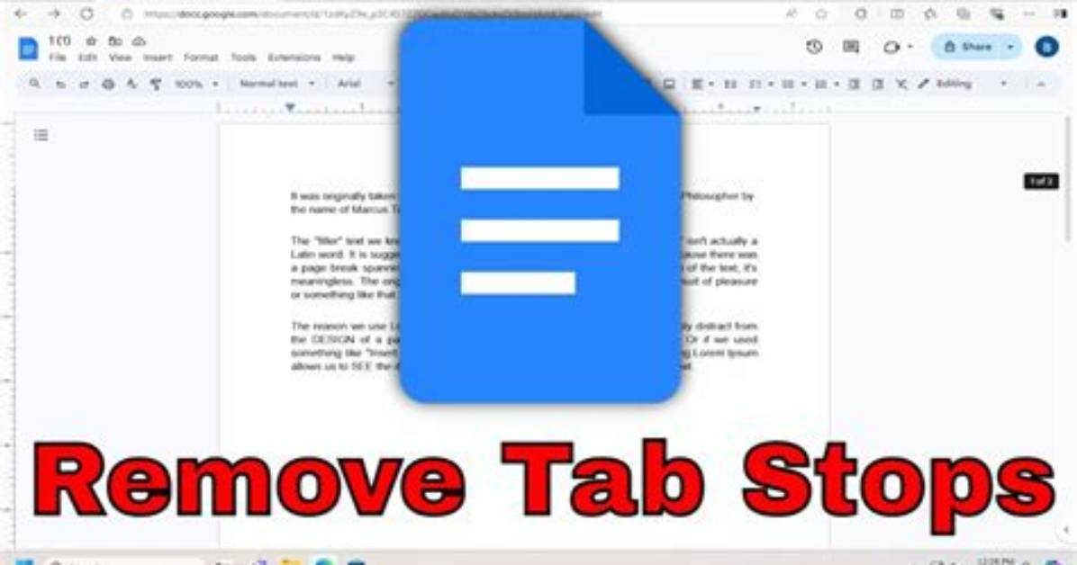 How Do I Remove Tab Space