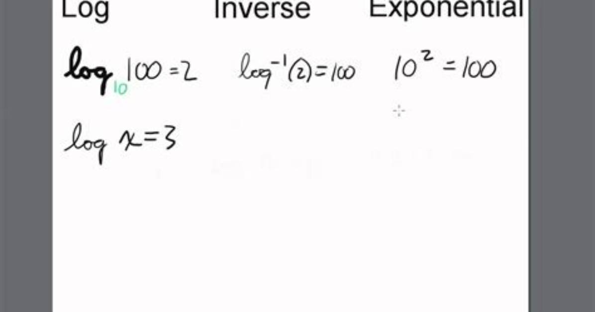 How Do I Reverse Log10?