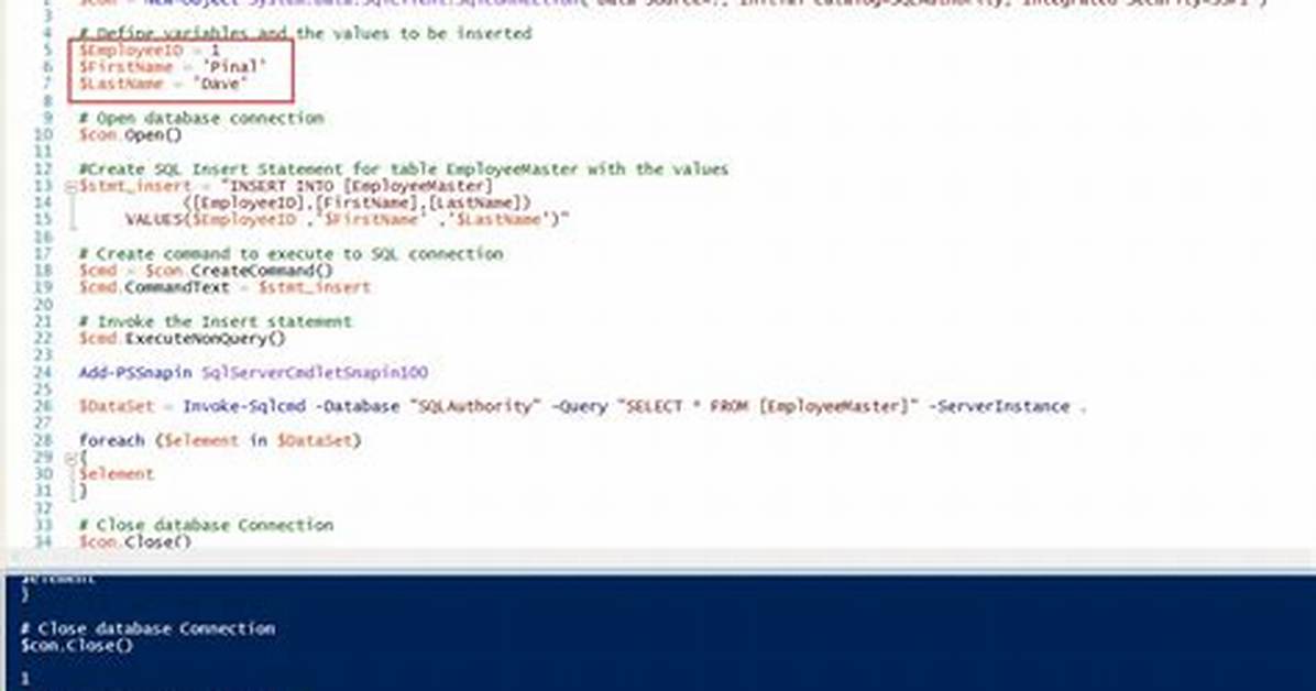 How Do I Run Powershell in Sql Server