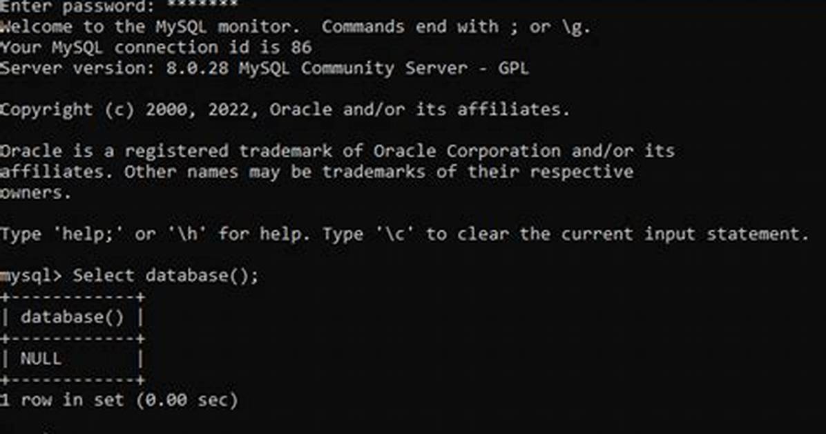 How Do I Select a Mysql Database Through Cli?
