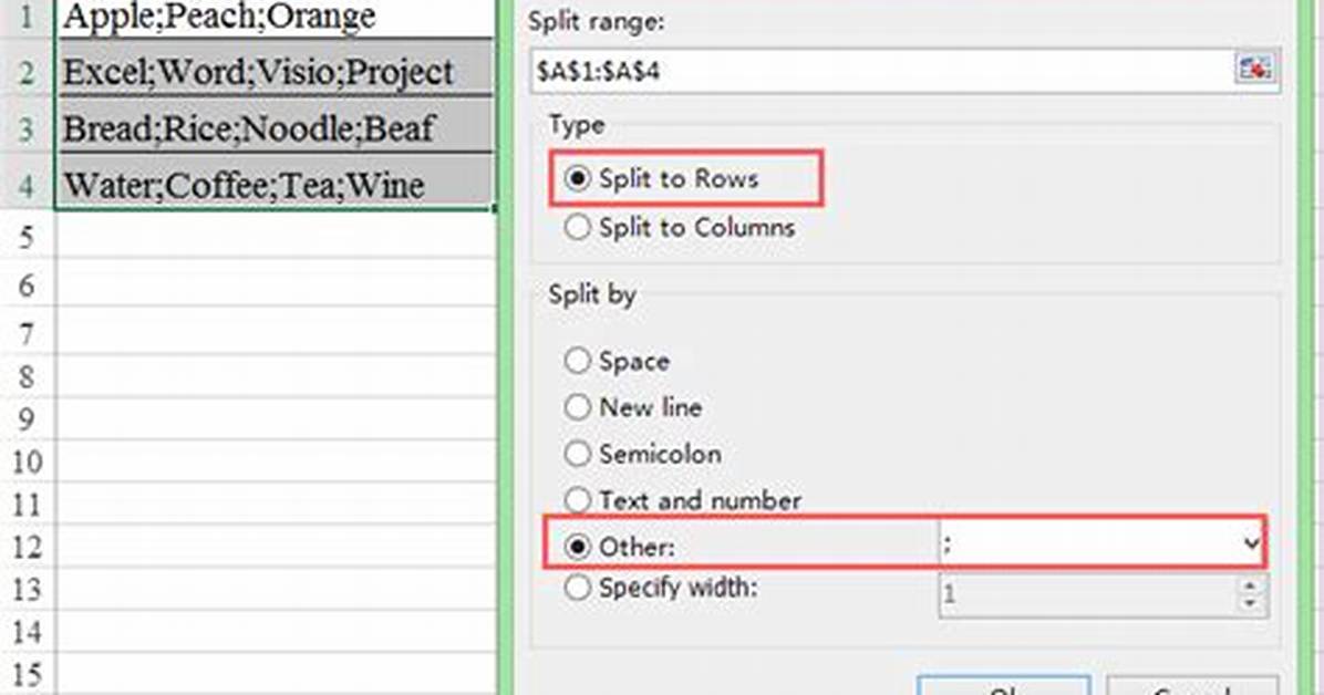 How Do I Split a Cell Vertically in Excel?