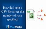How Do I Split a Csv File into Multiple Files in Linux?