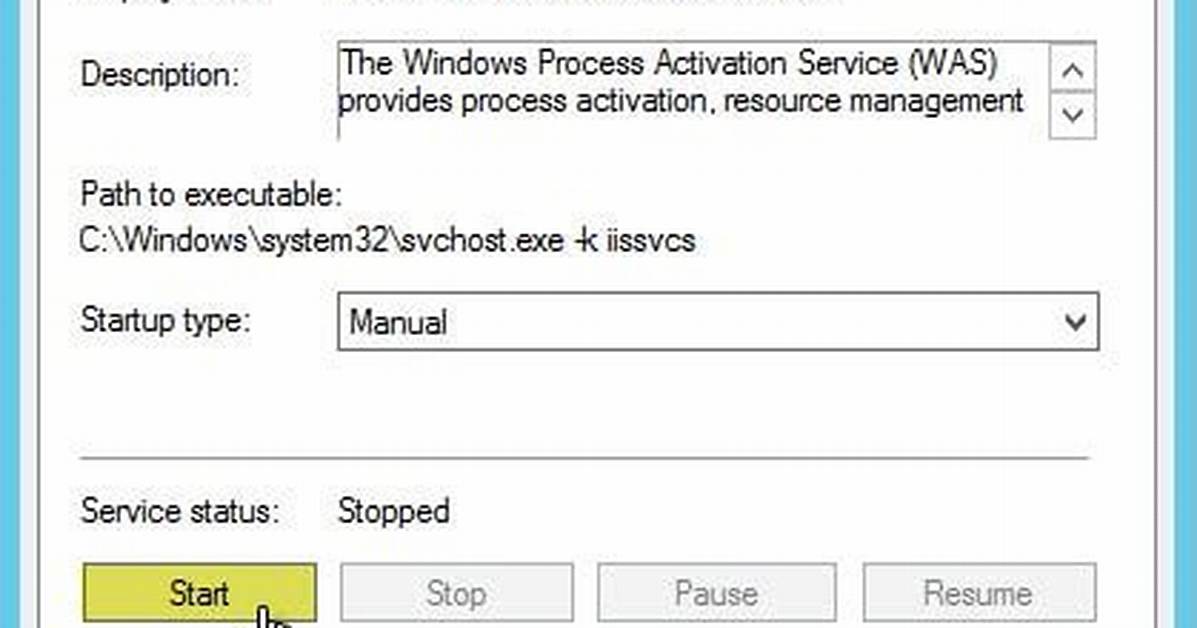 How Do I Start Windows Process Activation Windows 10?