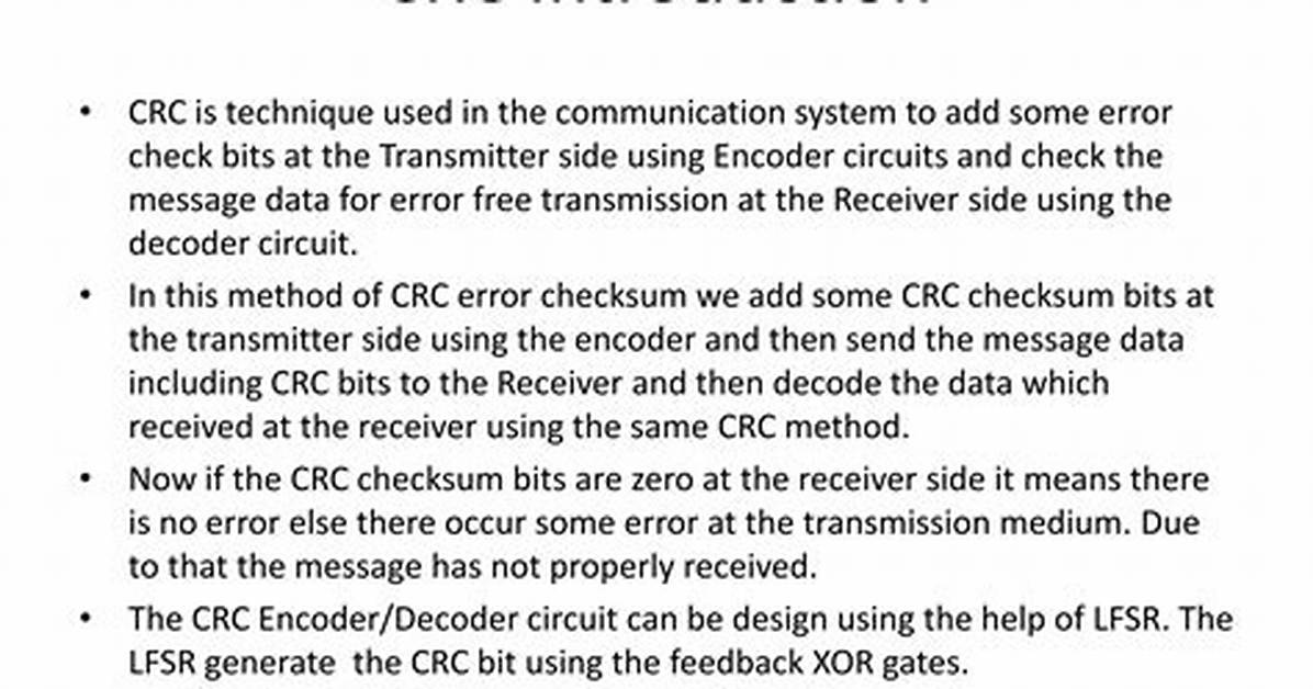 How Do I Stop Crc Errors