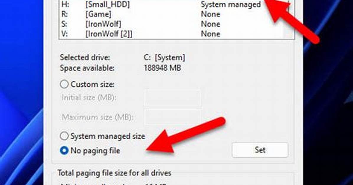How Do I Turn off Virtual Memory in Windows 7?