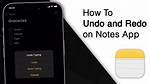 How Do I Undo in iOS Notes?