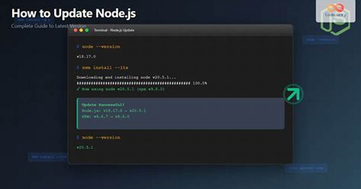 How Do I Update Node. Js?